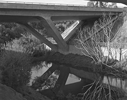 bridges, an ongoing film based project employing a 5x4 camera, some digitised images reside on flickr.com